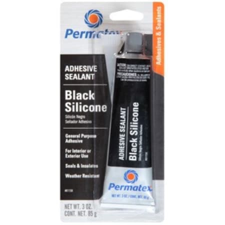 PERMATEX Black Silicone Adhsv 3Oz 81158